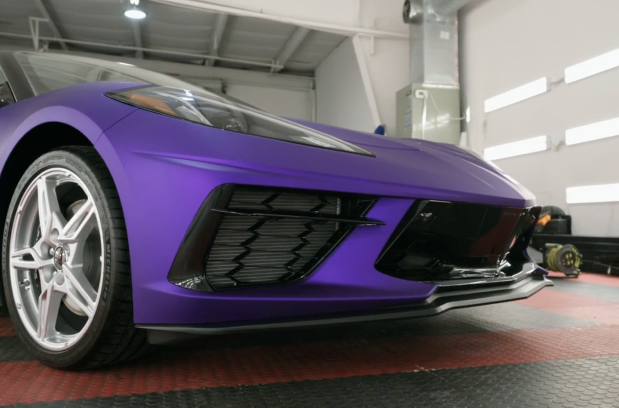 Unveiling a New Look for a Corvette C8 with Matte Purple Vinyl Wrap at August Precision, Raleigh NC